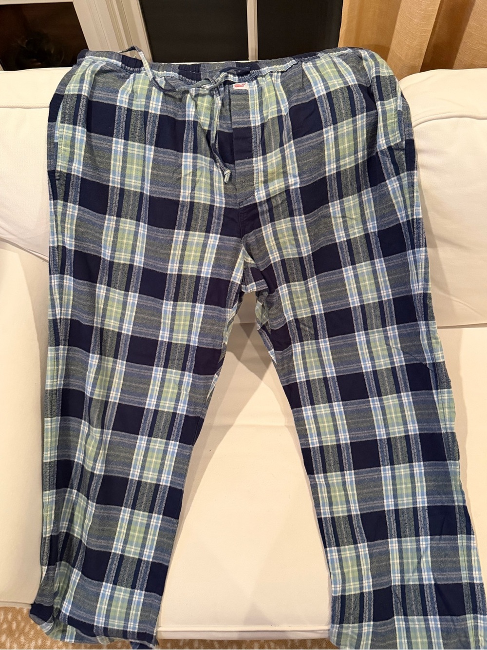Vineyard Vines Navy, Light Blue & Green Pajama Pants Flannel XL